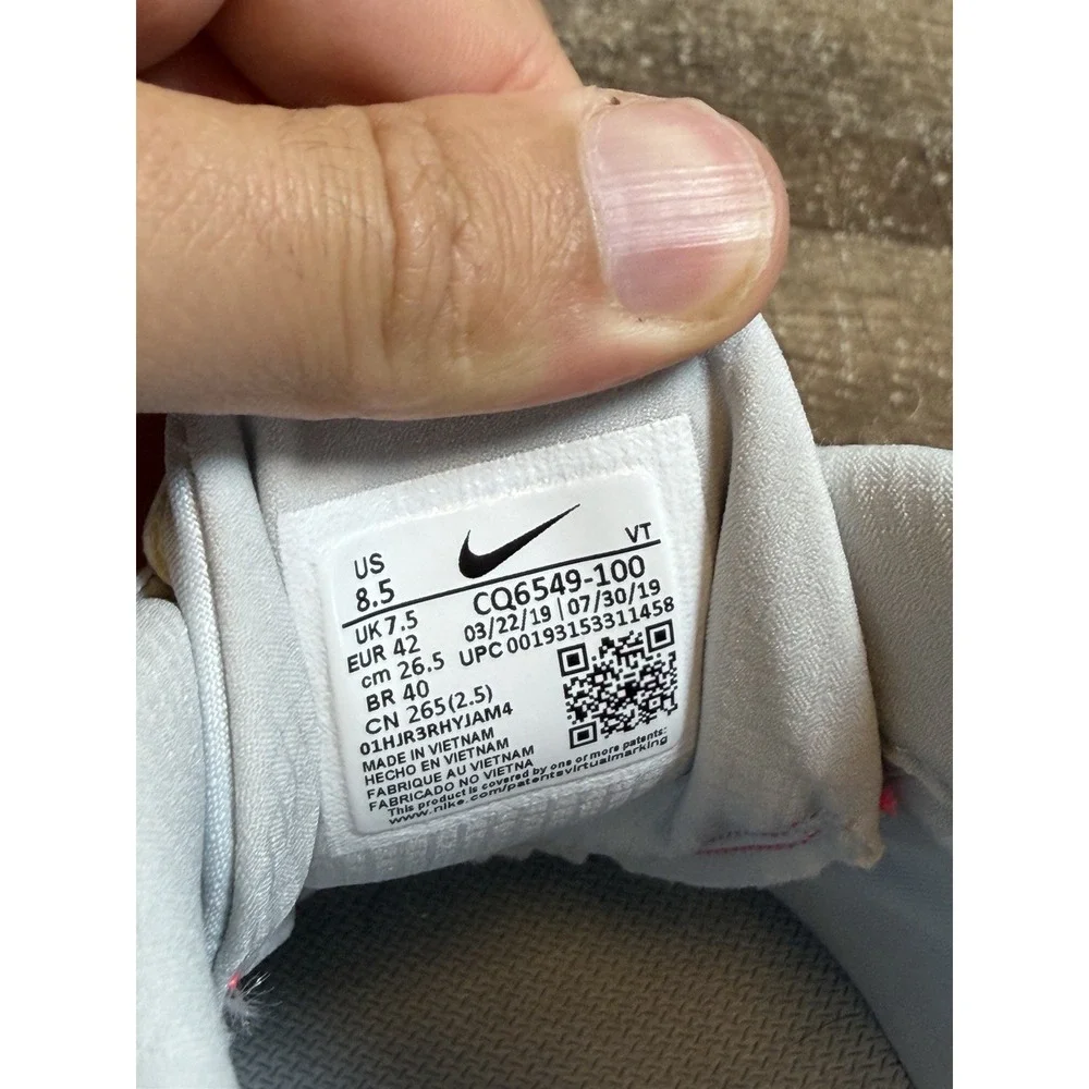 Nike Air Max 270 React SP White Flash Crimson Sneakers CQ6549-100 - Size 8.5